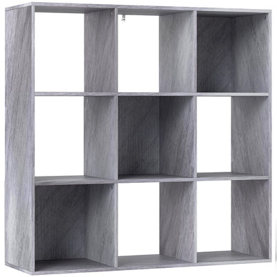 HOMCOM Nine-Cube Storage Shelf - Marble Grey 
