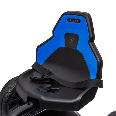 HOMCOM Kids Pedal Go Kart, with Adjustable Seat, EVA Wheels, Seat, Handbrake - Blue