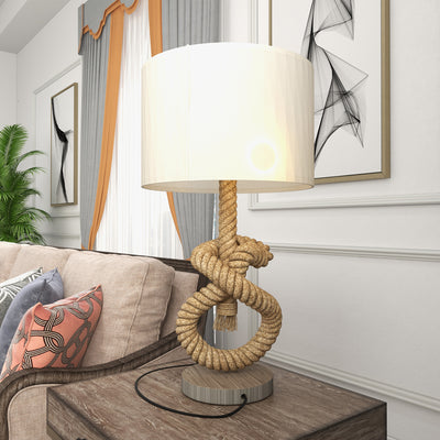 HOMCOM Nautical LED Table Lamp with USB Charging Port, Bedside Desk Lamp for Bedroom, Living Room, Home Office 