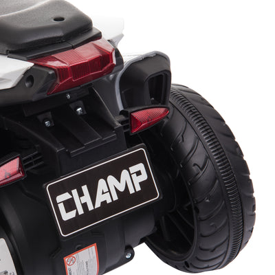 HOMCOM Kids 6V Electric Ride On Motorcycle Electric Motorbike w/ Lights Music Horn 3 Wheel Outdoor Play Toy for 3-5 Years Red 