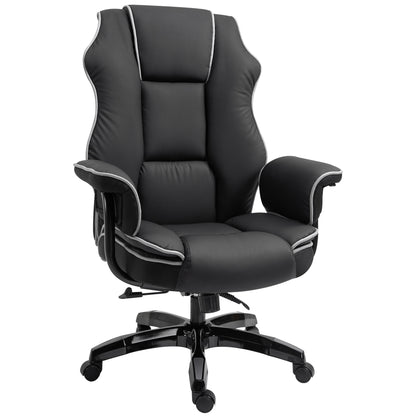 Vinsetto Executive Office Chair, PU Leather High Back Desk Chair with Height Adjustable, Reclining Swivel Computer Chair for Home, Black 