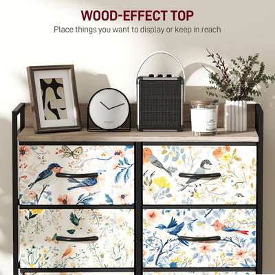 HOMCOM 8-Drawer Chest of Drawers - White 