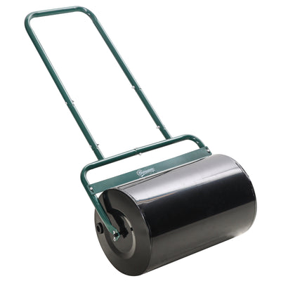 Outsunny 38L Fillable Cylinder Steel Lawn Roller - Dark Green 