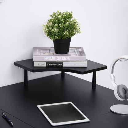 HOMCOM L-Shaped Corner Desk, Gaming Desk with CPU Rack, Keyboard Tray, Space-Saving Computer Desk with Steel Frame for Home Office,165 x 145 x 86.5cm, Black 
