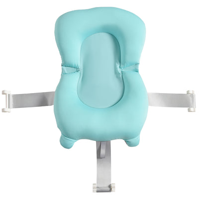 HOMCOM Baby Bath Tub for Toddler Kids Infant Ergonomic Foldable Secure Non-Slip Portable with Baby Cushion for 0-3 Years Green 