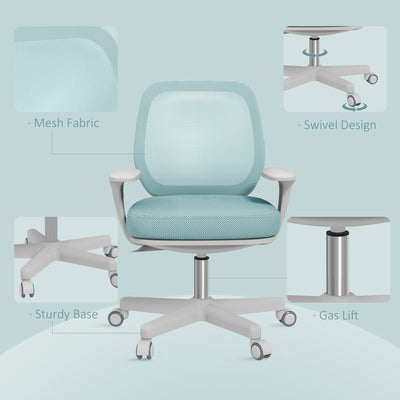 Vinsetto 44-56cm Mesh Back Office Chair - Light Green