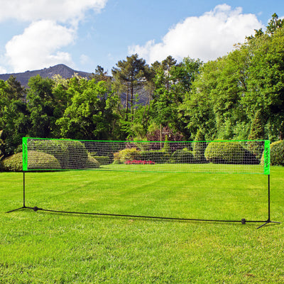 SPORTNOW Badminton Net Set, Height Adjustable Net for Pickleball, Volleyball, Badminton, with 3 Shuttlecocks, 4 Rackets 