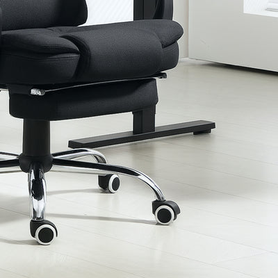 Vinsetto Heated 6 Points Vibration Massage Executive Office Chair Adjustable Swivel Ergonomic High Back Desk Chair Recliner with Footrest Full Black 