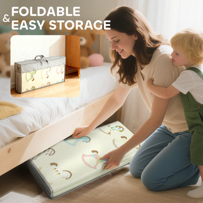 AIYAPLAY Foldable Double-Sided Baby Play Mat, for Toddlers, Bedrooms, Nurseries, Playrooms 