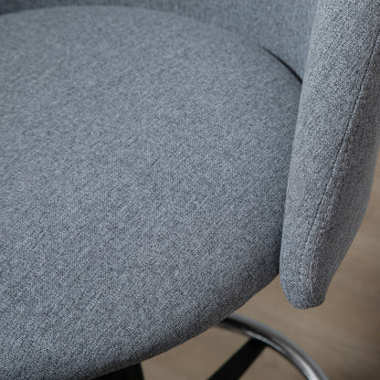 Vinsetto Ergonomic Drafting chair Adjustable Height w/ 5 Wheels Padded Seat Footrest 360° Swivel Freely Comfortable Versatile Use For Home Office - Grey 