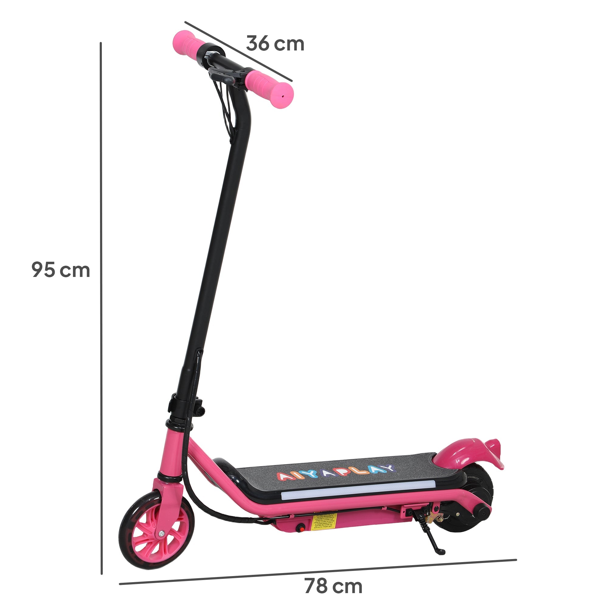 AIYAPLAY Electric Scooter for Kids Ages 6-14, with Dual Brakes, Flash Wheel and Colourful Light, Kids Electric Scooter E Scooter, Up to 12 KM/H & 10 KM, Pink 