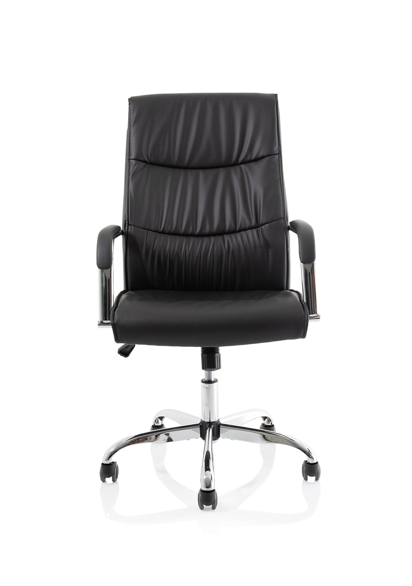 Carter High Back Black Leather Executive Office Chair with Arms