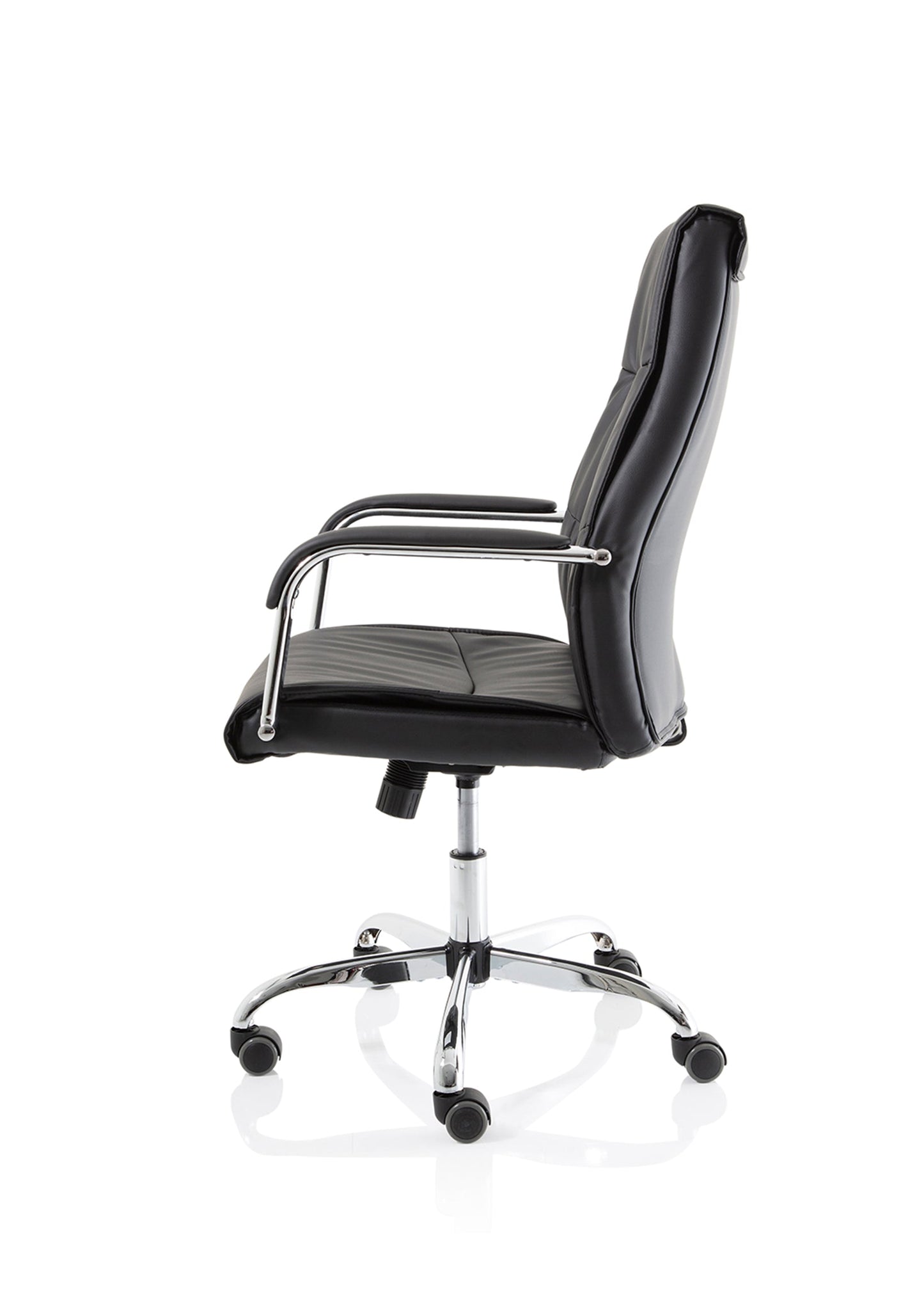 Carter High Back Black Leather Executive Office Chair with Arms