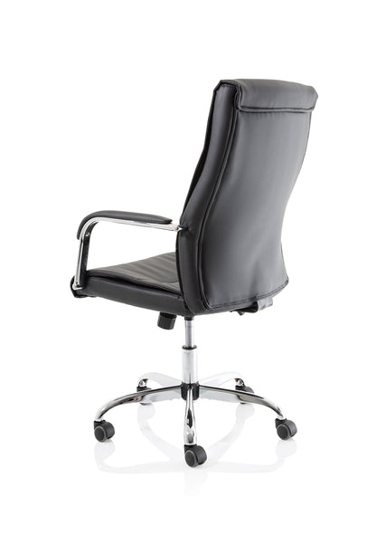 Carter High Back Black Leather Executive Office Chair with Arms