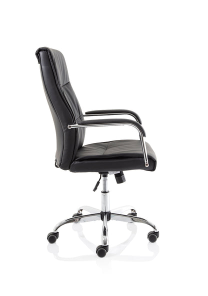 Carter High Back Black Leather Executive Office Chair with Arms