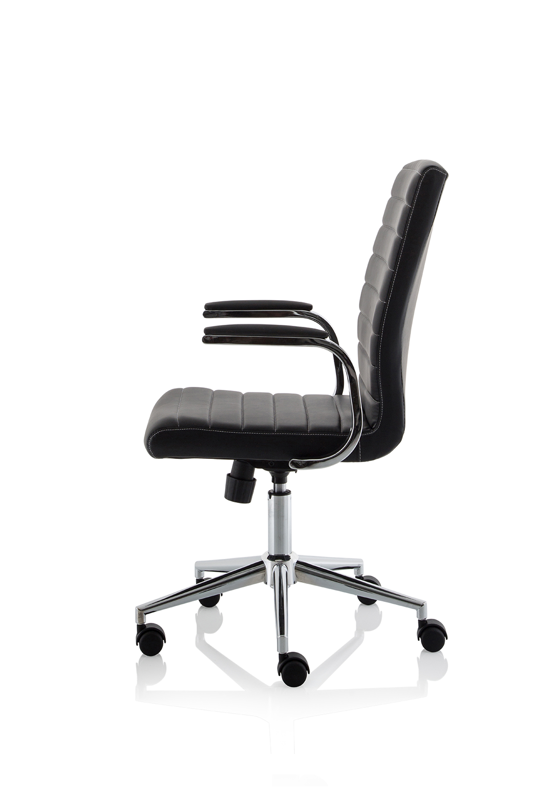 Ezra Medium Back Leather Executive Office Chair with Arms