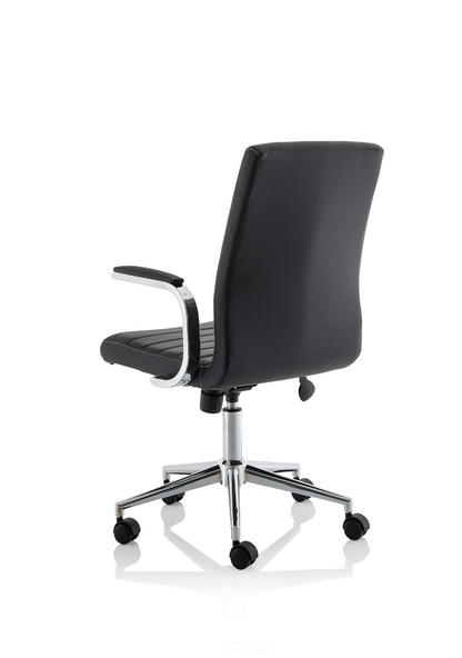 Ezra Medium Back Leather Executive Office Chair with Arms