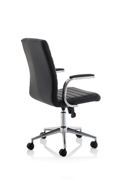 Ezra Medium Back Leather Executive Office Chair with Arms