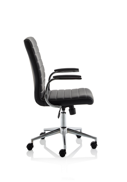 Ezra Medium Back Leather Executive Office Chair with Arms