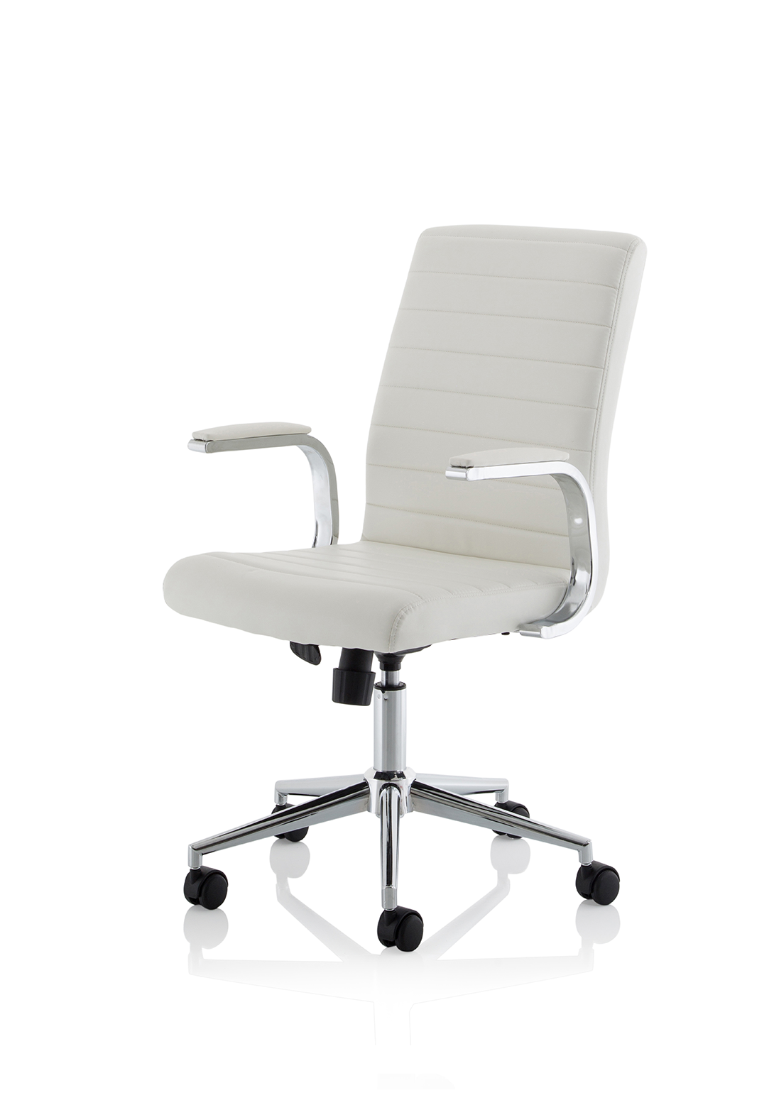 Ezra Medium Back Leather Executive Office Chair with Arms