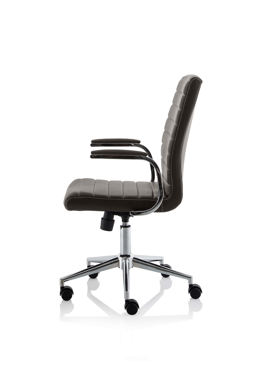 Ezra Medium Back Leather Executive Office Chair with Arms