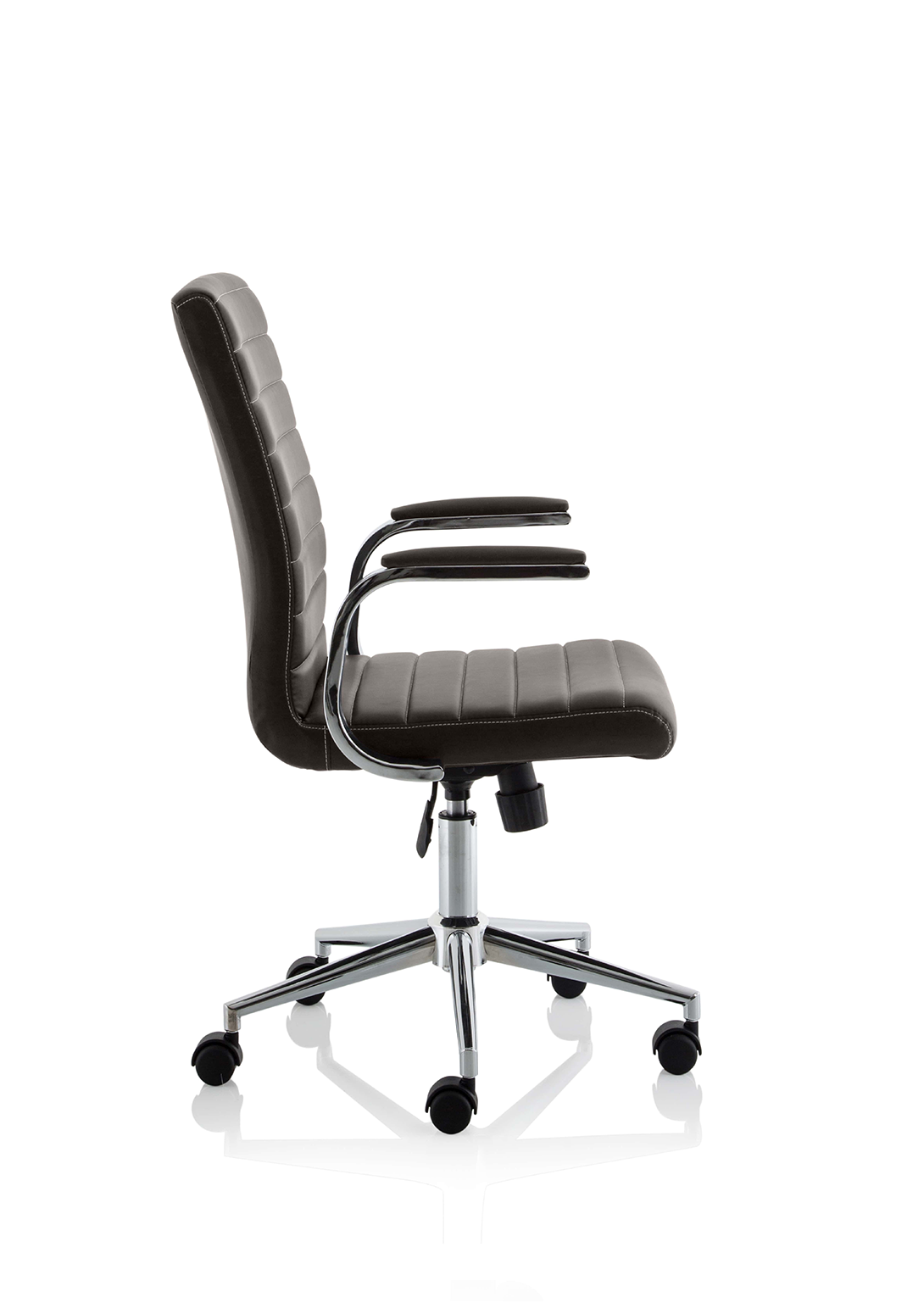 Ezra Medium Back Leather Executive Office Chair with Arms