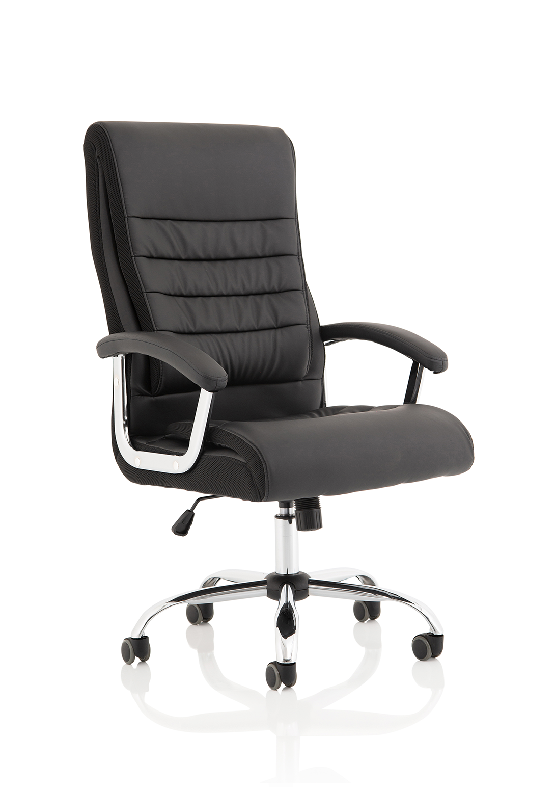 Dallas High Back Black Leather Executive Office Chair with Arms