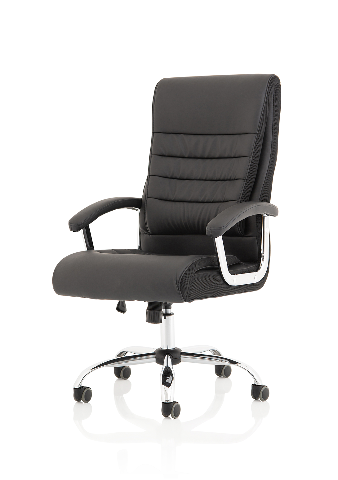 Dallas High Back Black Leather Executive Office Chair with Arms