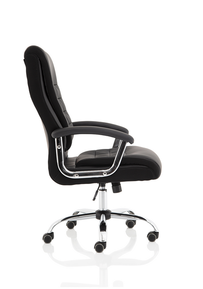 Dallas High Back Black Leather Executive Office Chair with Arms