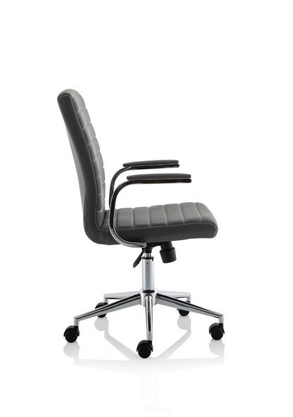 Ezra Medium Back Leather Executive Office Chair with Arms