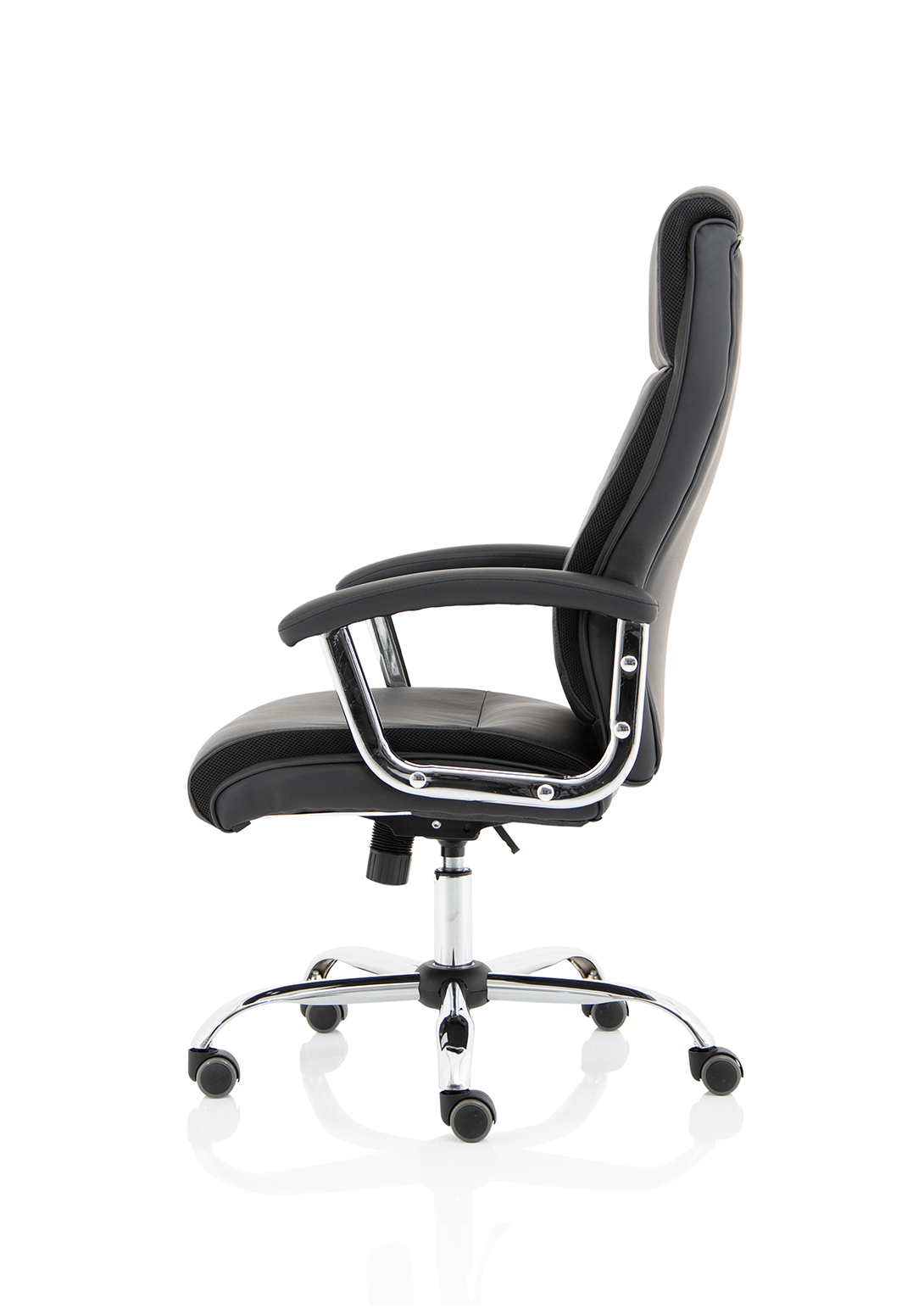 Hatley High Back Black Leather Executive Office Chair with Arms