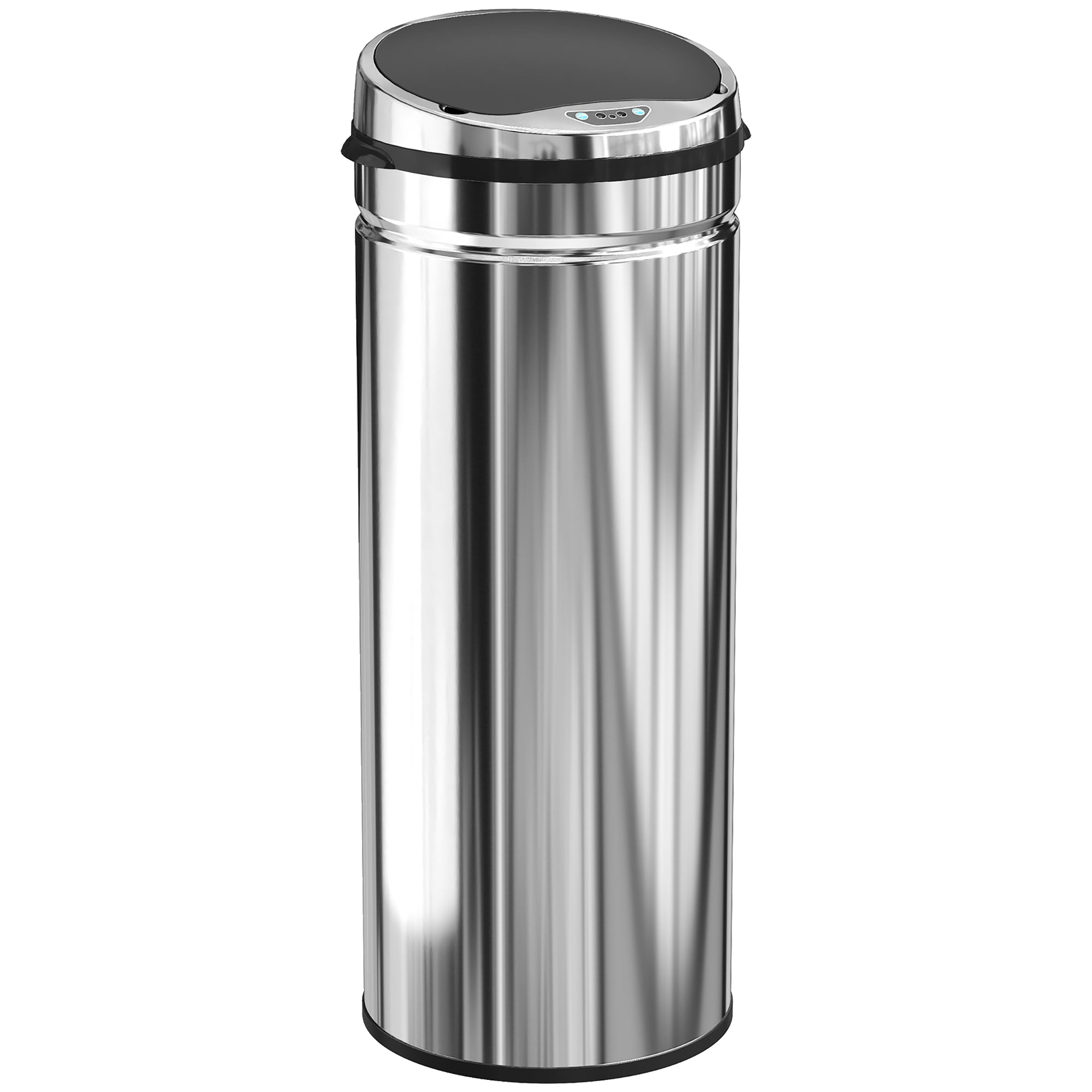 HOMCOM 50L Stainless Steel Sensor Bin - Silver Tone 