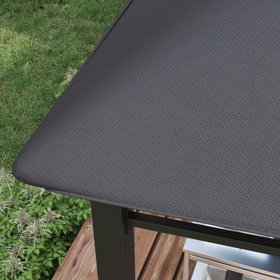 Outsunny 3x3(m) Outdoor Gazebo Garden Gazebo Pavilion Sunshade Canopy Tent with Steel Frame, Grey 