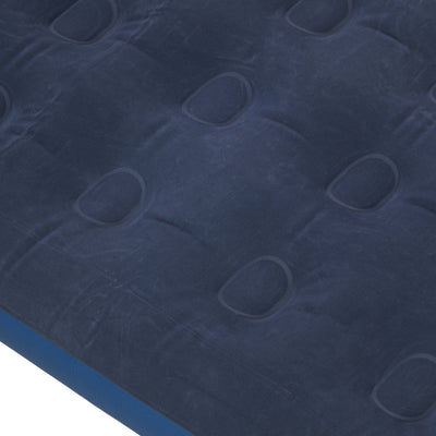 Outsunny Single Air Bed with Hand Pump, Inflatable Mattress with Flocked Surface for Guest, Camping, Travel, 191 x 73 x 22cm, Blue 