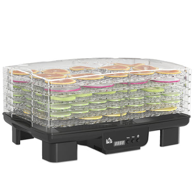 HOMCOM 40-70\'e2\'84\'83 Six-Tray Food Dehydrator - Black 