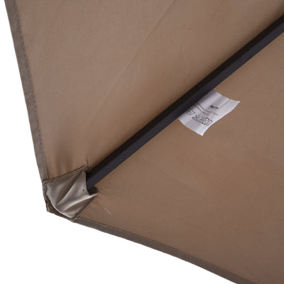 Outsunny 4.6m Double-Sided Patio Parasol Sun Umbrella-Tan 