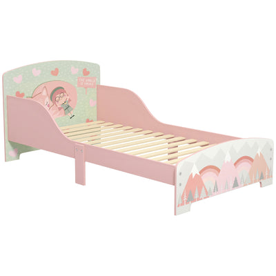 ZONEKIZ Toddler Bed Frame, Kids Bedroom Furniture for Ages 3-6 Years, Pink 