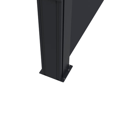 Outsunny Retractable Side Awning, Outdoor Privacy Screen for Garden, Hot Tub, Balcony, Terrace, Pool, 400 x 180cm, Black 