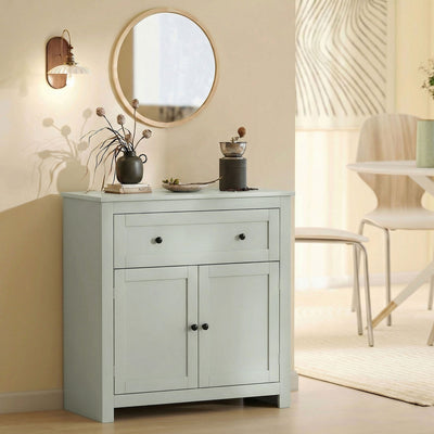 HOMCOM Sideboard Storage Cabinet, Modern Kitchen Cupboard with Adjustable Shelf, Drawer and Double Doors, Green 