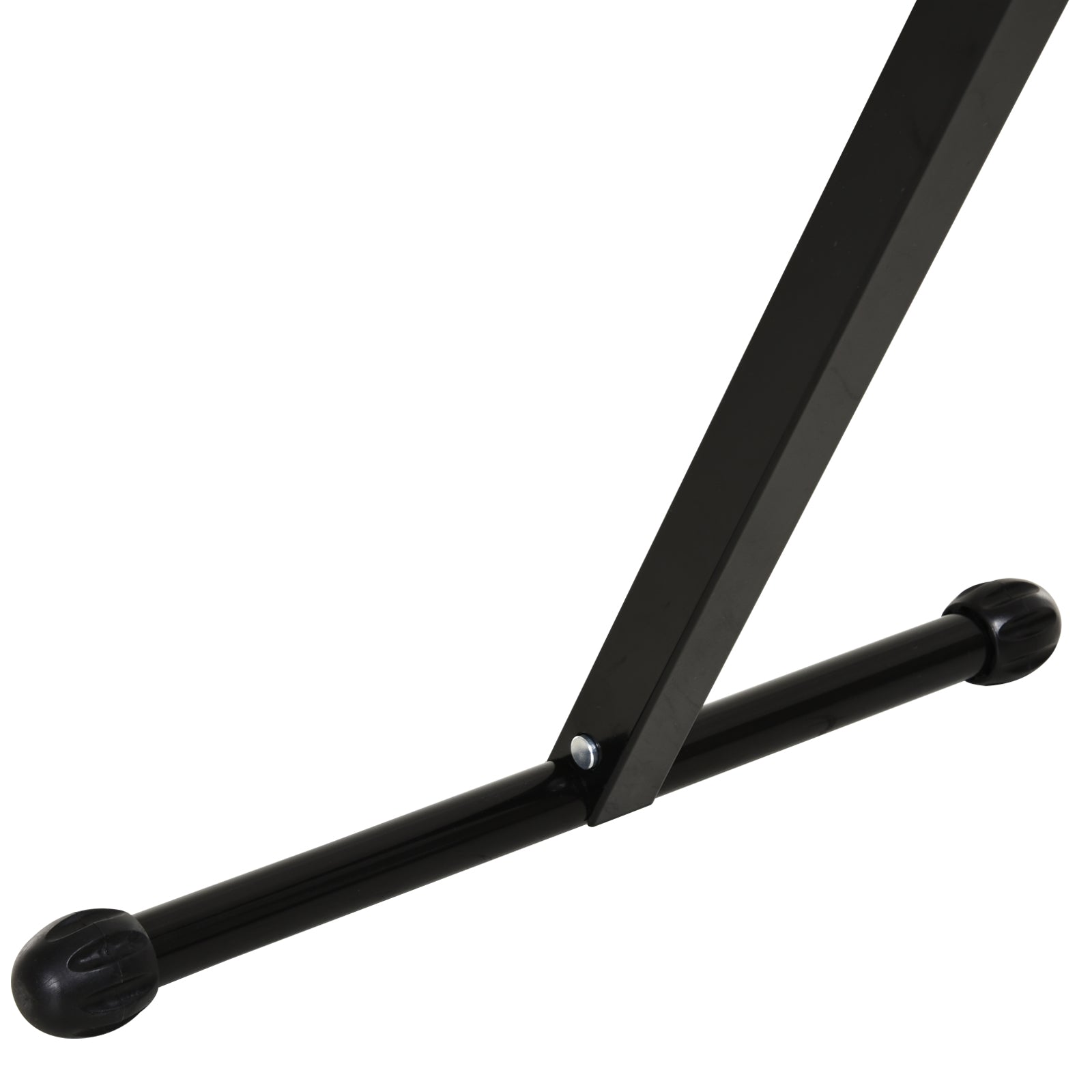 HOMCOM Set of 2 Folding Roller Stand, Material Support Pedestal with Ball Bearing Roller Height Adjustable Portable, Metal Construction, Black