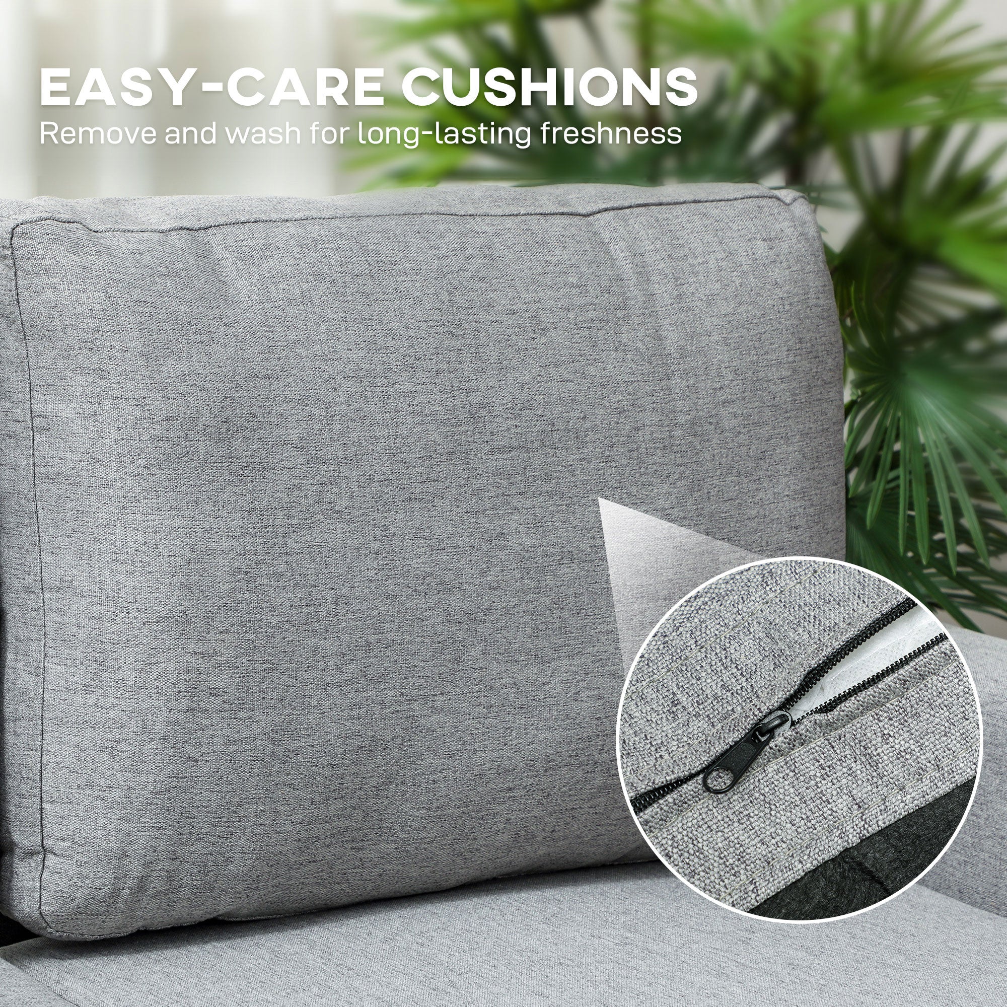 HOMCOM Three-Seater Storage Sofa Bed - Grey 