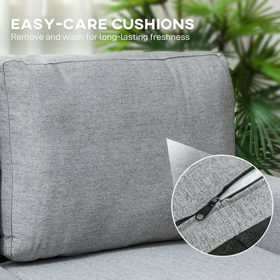 HOMCOM Three-Seater Storage Sofa Bed - Grey 