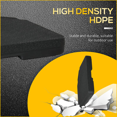 Outsunny Four-Piece Plastic Cantilever Parasol Base - Black 