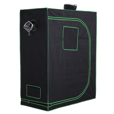 Outsunny Grow Tent Reflective Mylar Hydroponic with Adjustable Vents and Floor Tray for Indoor Plant Growing, 120 x 60 x 150 cm (47" x 23.5" W x 59") 