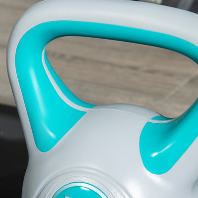 SPORTNOW Kettlebell, 10kg Kettle Bells with Handle for Home Gym Weight Lifting and Strength Training, Light Blue and Grey 