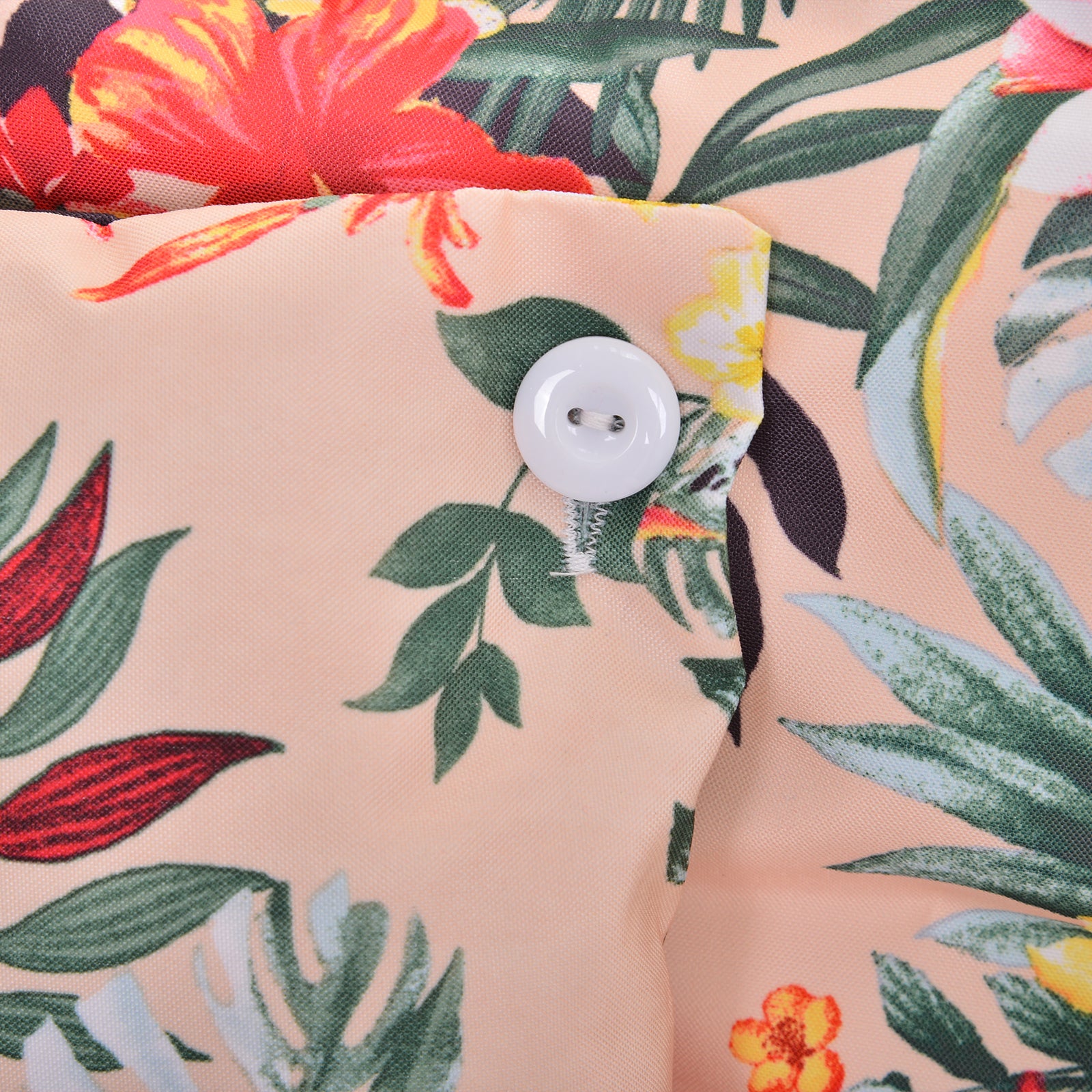 Outsunny Garden Outdoor Hanging Hammock Chair Thick Rope Frame Wooden Arms Safe Wide Seat Garden Outdoor Spot Stylish Multicoloured floral 