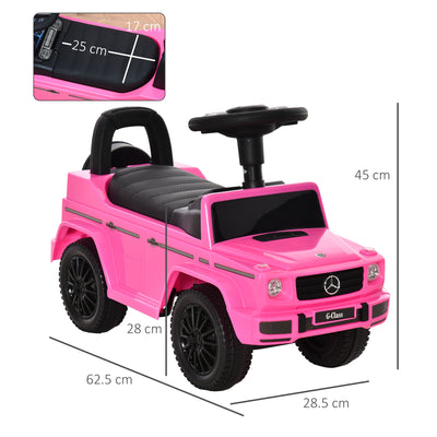 HOMCOM 3 in 1 Kids Ride On Car G350 Licensed Foot To Floor Slider Toddler Push Along NO POWER Pink 12-36 months 