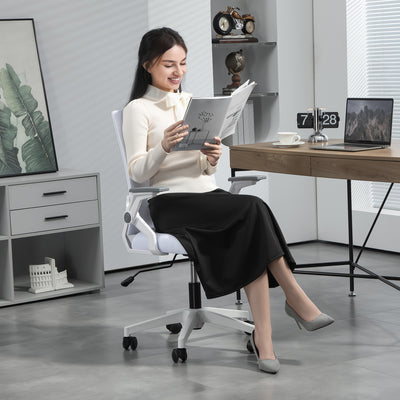 Vinsetto Office Chair, with Lumbar Support - White 