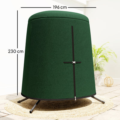 Outsunny 196 x 230 cm Hanging Egg Chair Protective Cover - Green 