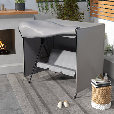 Outsunny 152 x 177cm Three-Seater Swing Chair Protective Cover Light Grey 